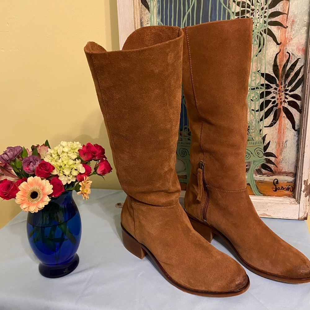Naughty Monkey Tan Suede Boot Size 10